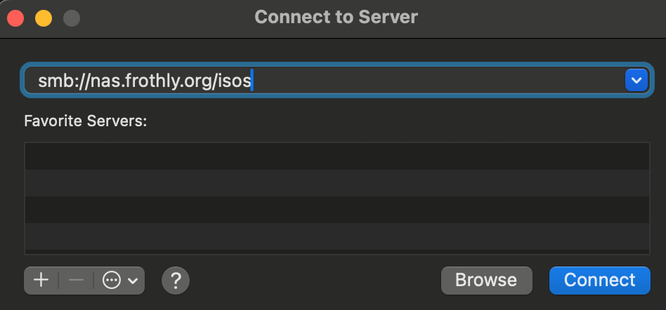 Finder Connect to Server